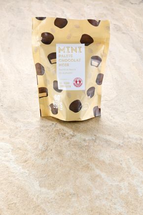Les Mini palets chocolat noir fourré au beurre de cacahuètes BIO