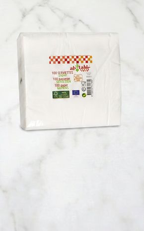 Les Serviettes blanches en papier