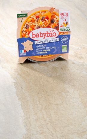 Assiette de macaroni et légumes du soleil carottes des landes BIO - dès 15 mois