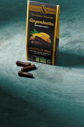 Les Gingembrettes confites au chocolat noir BIO