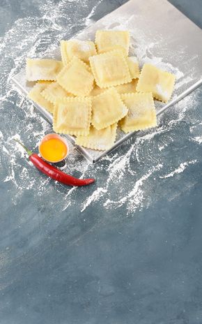 Les Ravioli burrata et nduja