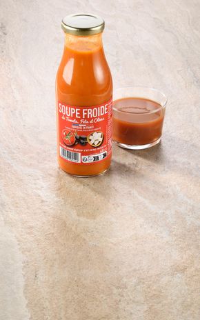 Le Gazpacho tomate, feta et olives