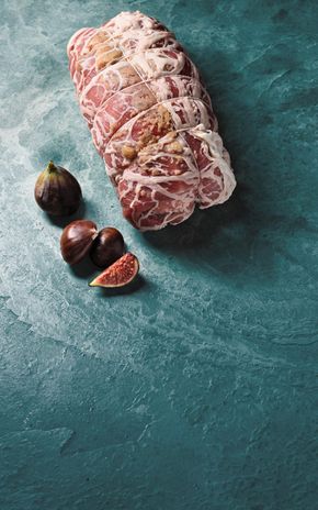 Le rôti de porc farci aux marrons et figues