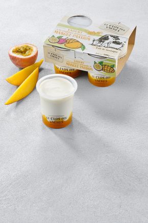 Les Yaourts brassés mangue passion "Le clos des vaches"