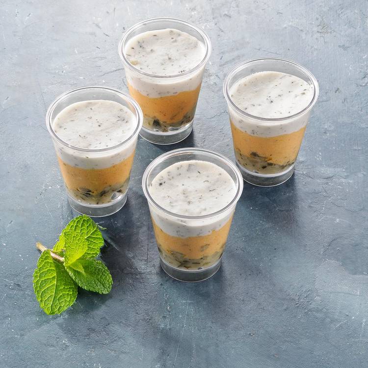 Les Verrines saumon et fromage frais