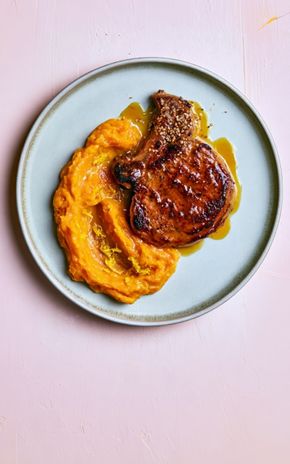La Côte de porc miel-curry