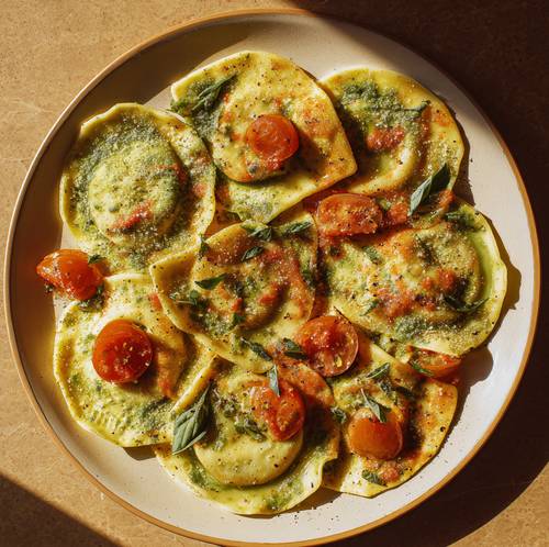 Les Raviolis maison ricotta épinards