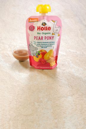 La Gourde poire, pêche, framboises & épeautre BIO - compote dès 8 mois