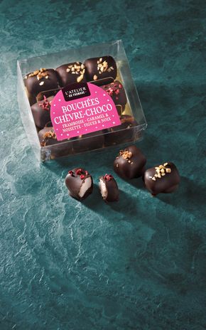 Les Bouchéés de chèvre enrobées de Chocolat