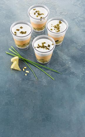 Les Verrines de saumon et fromage frais