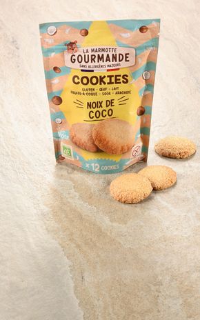 Les Cookies noix de coco  BIO "La Marmotte Gourmande"