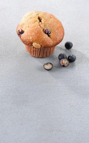 Le Muffin à la myrtille et coeur coulis de myrtilles