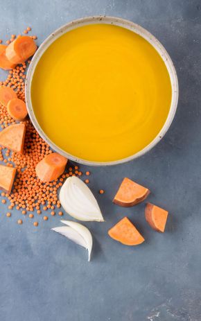 La Soupe de lentilles corail saveur d'Orient