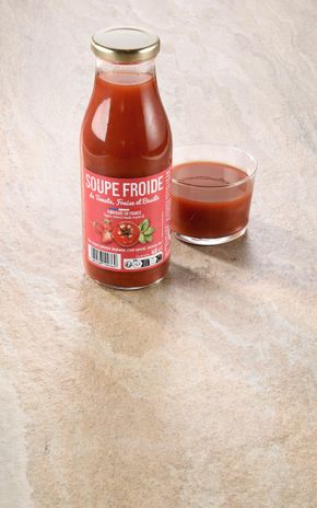 Le Gazpacho tomate,fraise et basilic