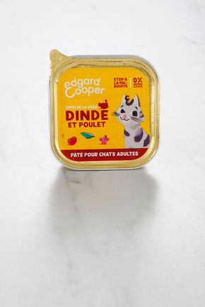 Le Pâté pour chat à la dinde et poulet  "Edgard & Cooper"