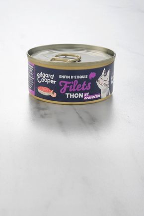 Les Filets de thon et crevettes pour chat "Edgard & Cooper"