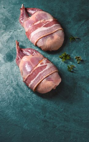 Les Cailles crapaudine avec farce foie gras