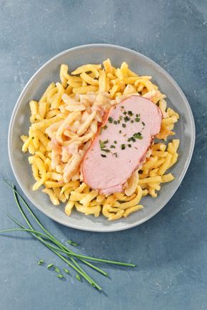 Le Kassler et spaetzles sauce carbonara