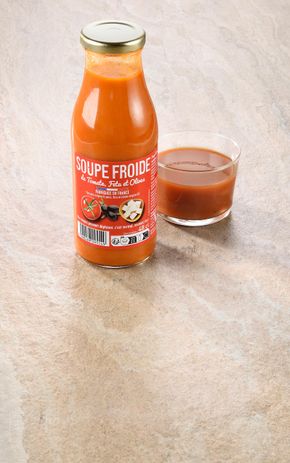Le Gazpacho tomate, feta et olives