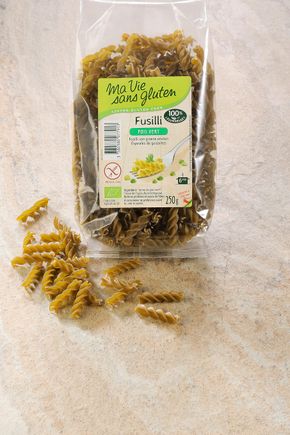 Les Fusilli de pois verts  BIO et sans gluten