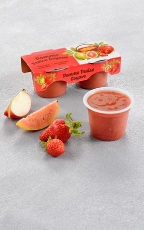 Les Desserts pomme fraise et goyave
