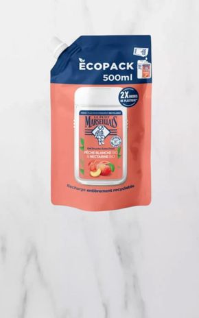La Recharge de gel douche pêche & nectarine BIO "Le Petit Marseillais"