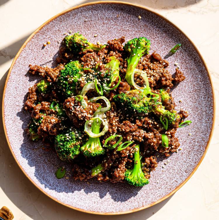 Le Haché de bœuf à la coréenne et au brocoli
