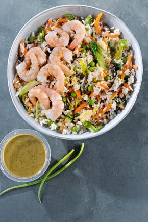 Le Riz  sauté aux crevettes