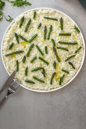 Le Risotto au Sainte Maure de Touraine et asperges vertes