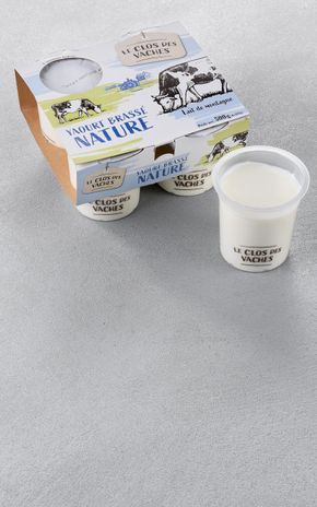 Les Yaourts brassés nature  "Le Clos des Vaches"