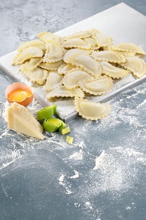 Les Mezzelune poireau et parmigiano reggiano