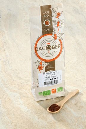 Le Moka Sidamo moulu 100% arabica BIO d'Ethiopie