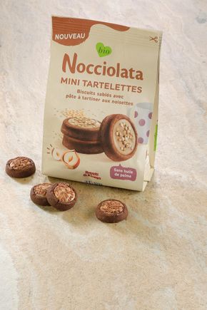 Les Mini-tartelettes pâte à tartiner aux noisettes Nocciolata BIO