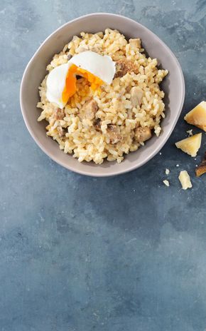 Le Risotto pleurote œuf mollet "Aussitôt Bon"