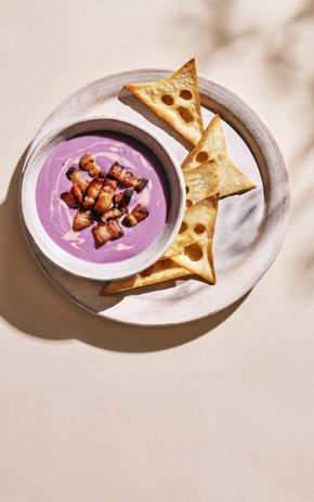 Le Velouté au chou-fleur violet