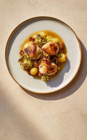 La Lotte rôtie chou & lard