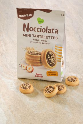 Les Mini-tartelettes pâte à tartiner Nocciolata BIO