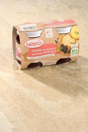 Compotes de pommes, myrtilles BIO - dès 4 mois