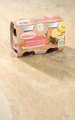 Compotes de pommes, myrtilles BIO - dès 4 mois