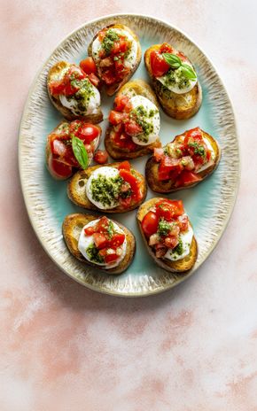 La Bruschetta burrata, tomate et pesto