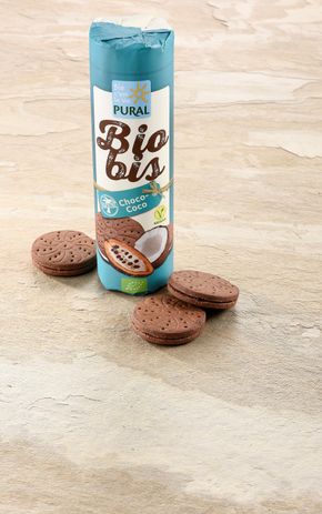 Les Biscuits au cacao fourrés à la coco BIO