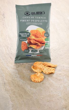 Les Chips de tempeh au piment d'Espelette BIO "Bijibio"