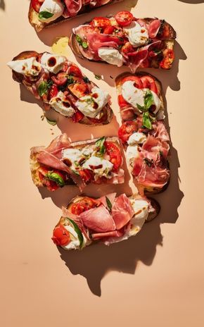 Les Bruschetta au jambon de Parme