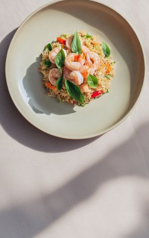 Le Riz aux crevettes et citronnelle
