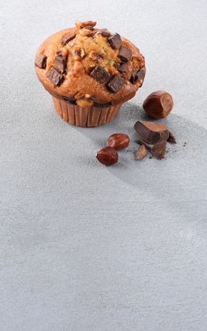 Le Muffin noisette et coeur praliné