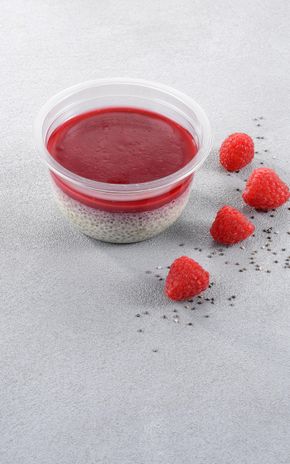 Le Pudding de chia matcha et framboise