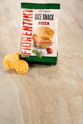 Les Snacks de riz  saveur pizza et sans gluten