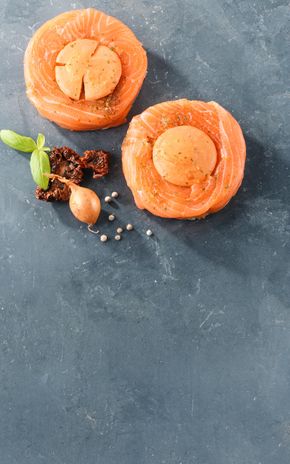 Le Médaillon de saumon farci aux tomates mi sechées