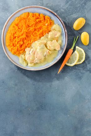 Le Saumon au citron et la purée de carotte "Aussitôt Bon"