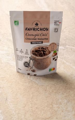 L'Overnight oats protéiné chocolat noisette BIO "Favrichon"